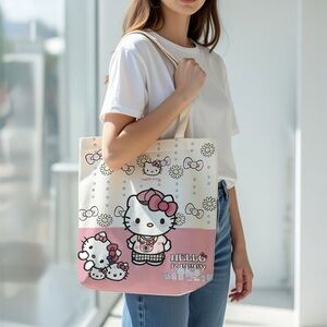 Hello Kitty Pink and White Floral Tote